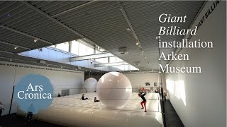 'Giant Billiard' installation rolls into Danish art museum