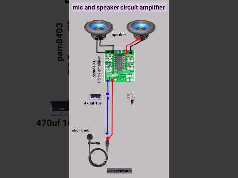 Simple Mic And Speaker Circuit With Amplifier || Amplifier Making # ...