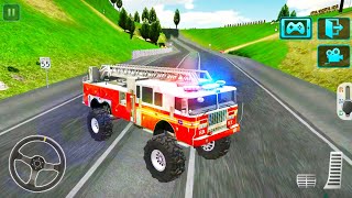 Firetruck & Ambulance Monster Trucks Driving Game - OffRoad and City Roads - Android Gameplay