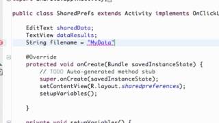 Android Application Development Tutorial 95 Saving Data with SharedPreferences