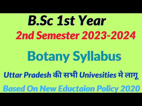 BSc 2nd Semester Botany Syllabus BSC 2nd Year 😎 #siddharthuniversity # ...