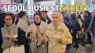 SEOUL ULTIMATE WALKING TOUR, MYEONGDONG TO NAMDAEMUN MARKET, 2025 BUSY SHOPPING DISTRICT KOREA