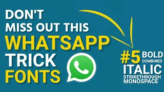 Don't Miss Out This Whatsapp Tricks Font #5 whatsApp font tricks Stylish Font  #shorts #shortvideo