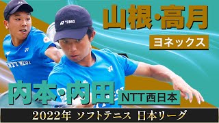 【日本リーグ】 [NTT西日本]内本・内田 vs [ヨネックス]山根・高月