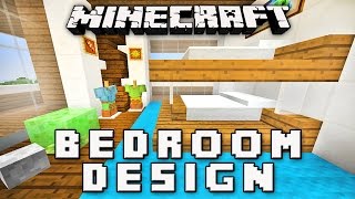 Minecraft Tutorial:  How To Make A Bedroom With Bunk Beds  (Modern House Build Ep. 13)