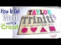 Cricut DIY - Cut Wood Letters | How to Make a Wooden Name Puzzle with Basswood | Offset & Inset