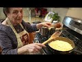 italian grandma makes shrimp scampi with linguine