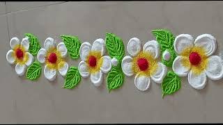 daily small border rangoli design#rangoli# border rangoli design #doorstep rangoli#hry#art #newyear