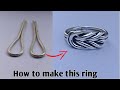 Double Knot silver ring/NEW PATTERN/jewelry making/how it's made