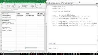 VBA Demo - Address Book
