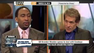 Cowboys Sign QB Brandon Weeden! ESPN First Take