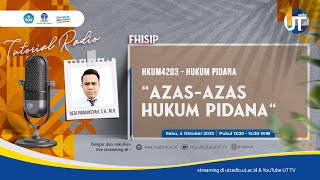 Azas-azas Hukum Pidana - HKUM4203 Hukum Pidana