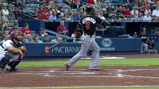 MIA@ATL: Hechavarria plates Ozuna with a single