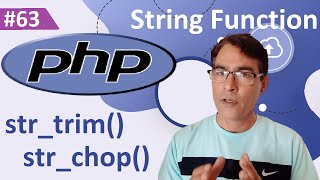 PHP string str_trim() and str_chop() function | PHP tutorial for beginners lesson - 63