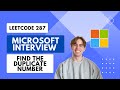Leetcode 287. Find the Duplicate Number - Microsoft Interview Question