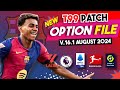 NEWEST!! OPTION FILE T99 PATCH V.16.1 TRANSFER UPDATE 2024 || PES 2017