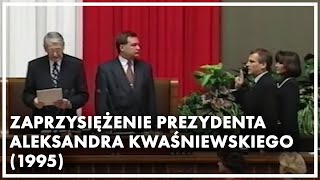 Zaprzysiężenie Aleksandra Kwaśniewskiego na Prezydenta RP | 23.12.1995