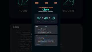 🕒 Digital Clock with Glowing Neon Effects | CSS JavaScript Tutorial | mzcode01" #css #js #shorts