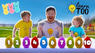 Counting and Coloring Easter Eggs! 🐰🐣🥚 Easter Egg Hunt for Kids
