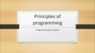 Programming Essentials: Understanding Basic Syntax