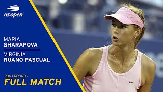 Maria Sharapova vs Virginia Ruano Pascual Full Match | 2003 US Open Round 1