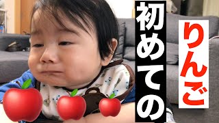 初めての果物！！甘〜いりんご食べてくれるのか！？