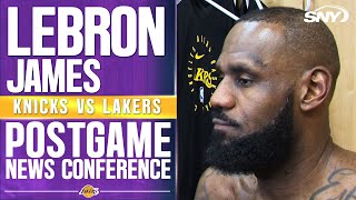 Lebron James on triple-double effort in Lakers' win over Knicks 'in the Mecca of basketball' | SNY