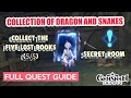 How to: Collection of Dragon and Snakes QUEST GUIDE  - Collect the 5 lost books | Genshin Impact