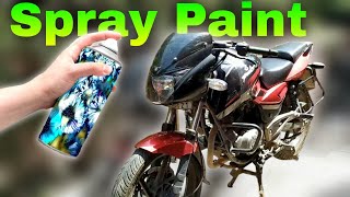 Spray Paint My Bike | Bajaj Pulsar 180 | How To Spray Pain | Cost | Remove Scratch with Spray Paint