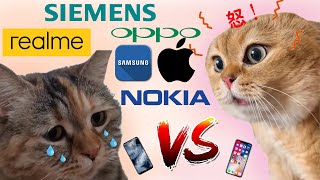 Talking Cat Meme VS Sad Cat Meowing Meme but famous phone ringtones