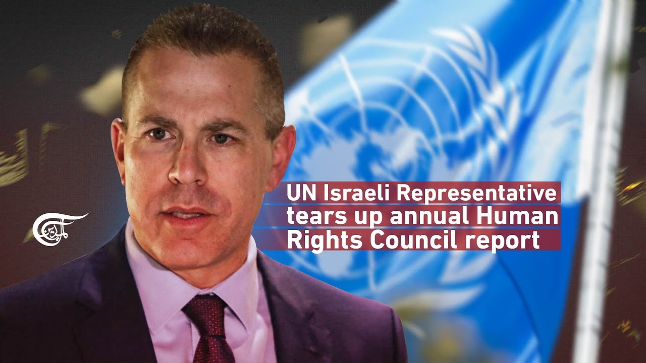 UN Israeli Representative Tears Up A Copy Of The Annual Human Rights ...