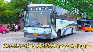 Vijayawada To Tirupati Apsrtc Indra Ac Buses Information || Vijayawada To Tirupati