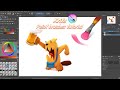 Krita brushes tutorial - How to use the color mixing brushes