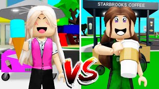 ICE CREAM STAND VS COFFEE STAND! *Brookhaven Roleplay*