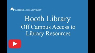 Off Campus Access to Booth Library Resources