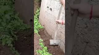 Hoeing and shoveling process with the integrated hoe shovel dual-use tool