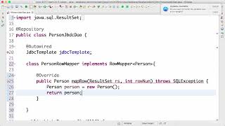 14 Step 12 Creating a custom Spring JDBC RowMapper