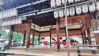 7/24(水)突然のゲリラ豪雨 舞妓さん踊る祇園祭 奉納舞踊 祇園甲部