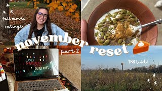 NOVEMBER RESET: TBR, tv shows, book reviews, fall movie night ratings