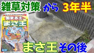 まさ王から3年半経ちました。雑草対策とひび割れ補修のその後の報告です