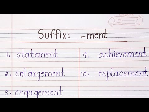 What word ends in ment?