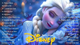 Walt Disney Songs Collection with Lyrics 2024 🛕 The Most Romantic Disney Songs -