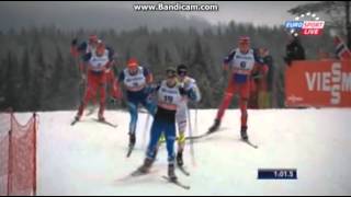 Paal Golberg wins the Free style Sprint World Cup in Lillehammer 2014