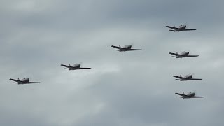 静浜基地航空祭2016 T-7多数機編隊飛行 静浜基地 2016年9月25日