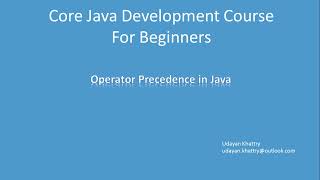 09. Operator Precedence in Java