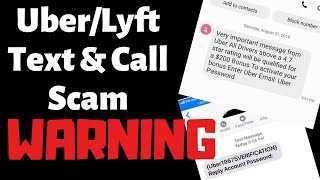 Text And Call Scam WARNING For Uber/Lyft Drivers