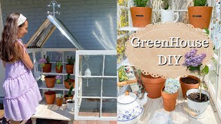 How To Build A Green House Using Old Windows 🌷 Tea Garden | Cheap Under $100 🌷 Gardening Part 2