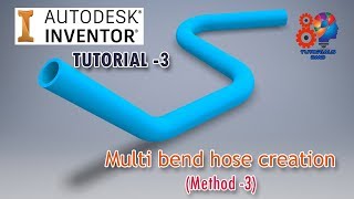 Multi bend hose modeling in Inventor (Method 3)