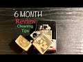 Zippo Gold Plated Insert 6 Month Review & Cleaning Tips