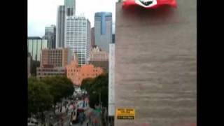 50 FOOT UFW Banner Drop in Downtown L.A PROTEST, THOUSANDS WATCH!